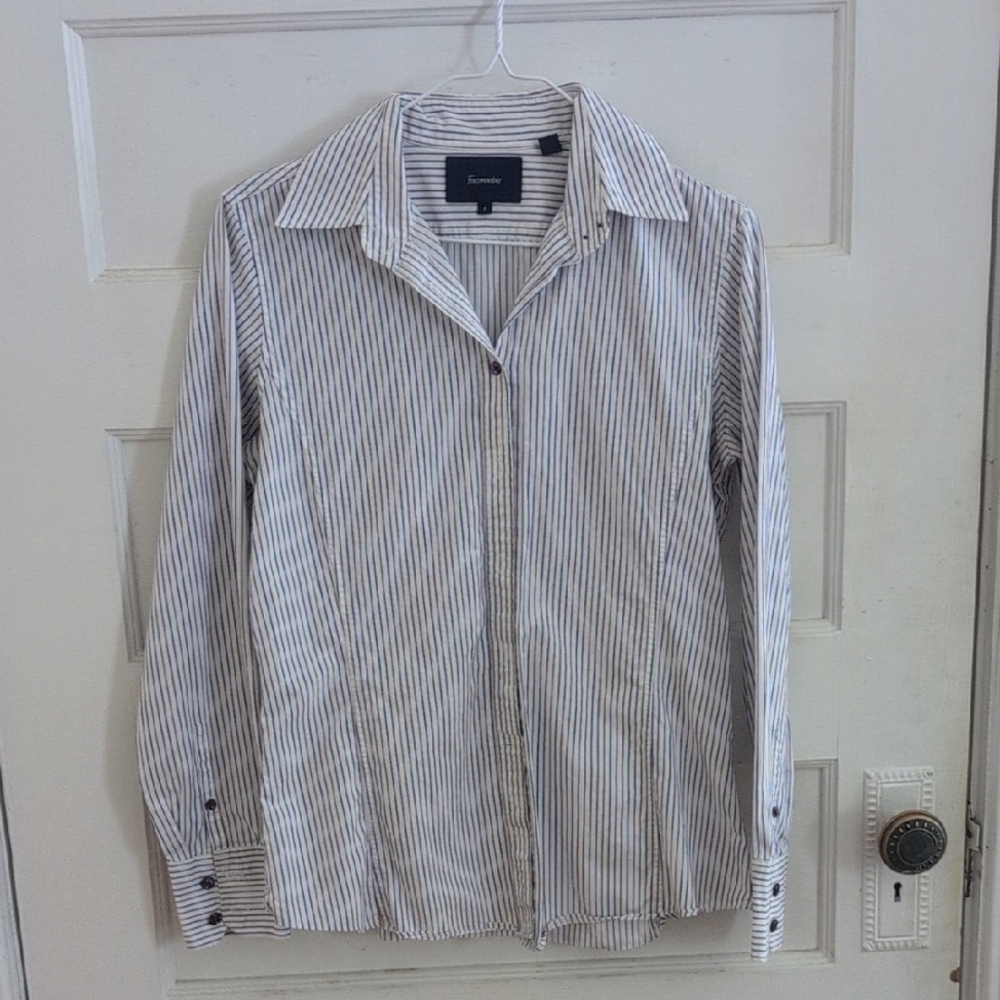 Façonnable French Cotton Tailored Long Sleeve Button Down
